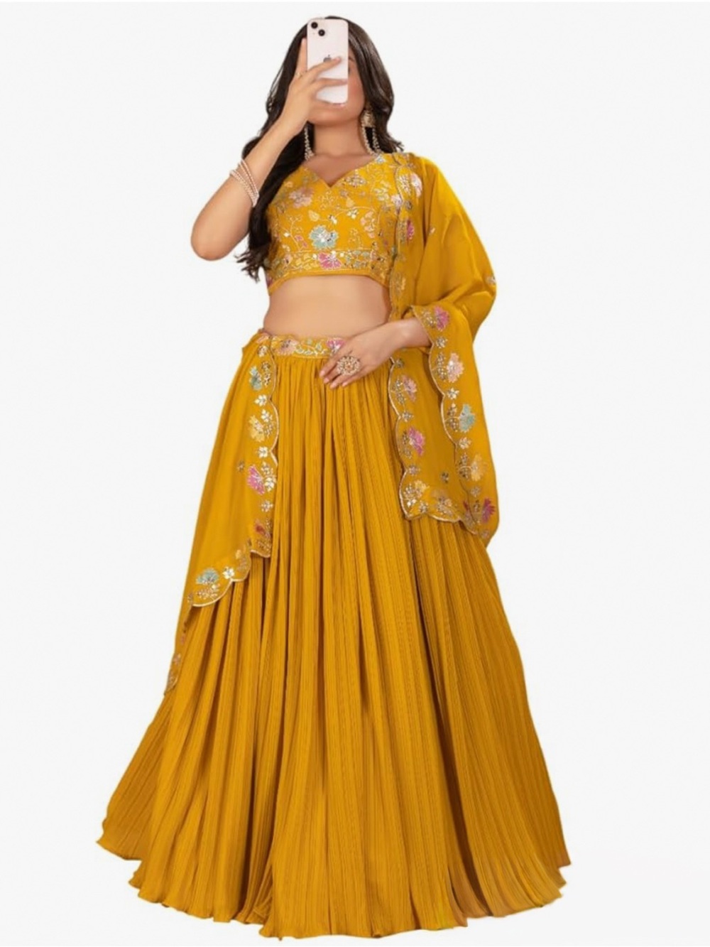 Mustard Yellow Lehenga
